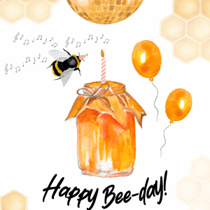 Картичка Happy Bee-Day - Image 1